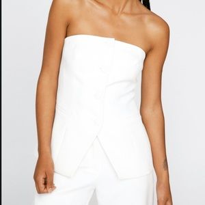 Tailored Corset Split Hem Top
